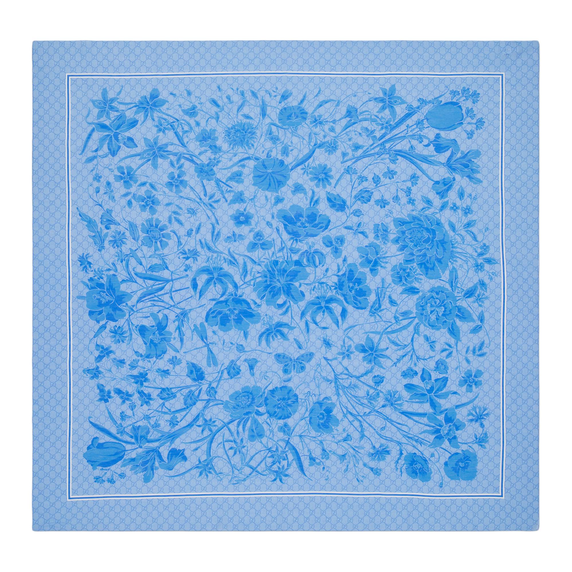 GUCCI Knit Scarves Women's Blue