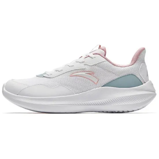 ANTA Nebula Running Shoes Women's Low-Top Pure White/Crab Shell Green