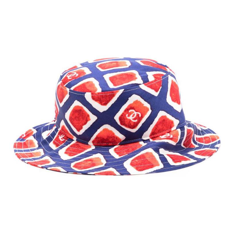 Chanel 2000s Cc abstract-print bucket hat