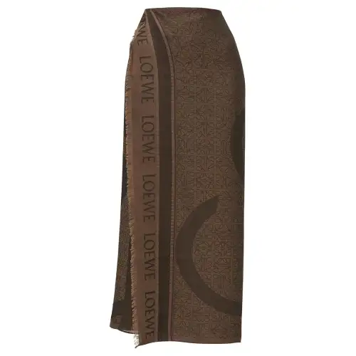 LOEWE Knit Scarves Women's Brown