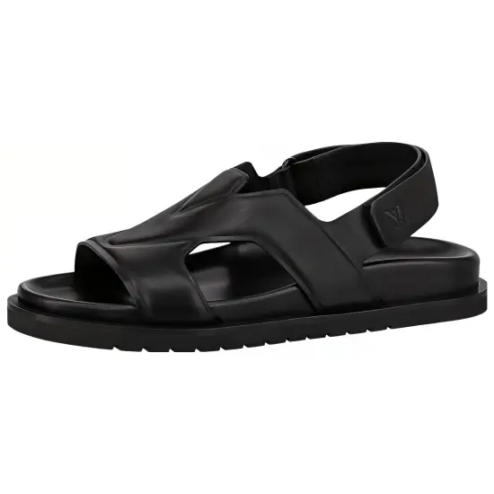 LOUIS VUITTON Oasis Beach Sandals Men's Black