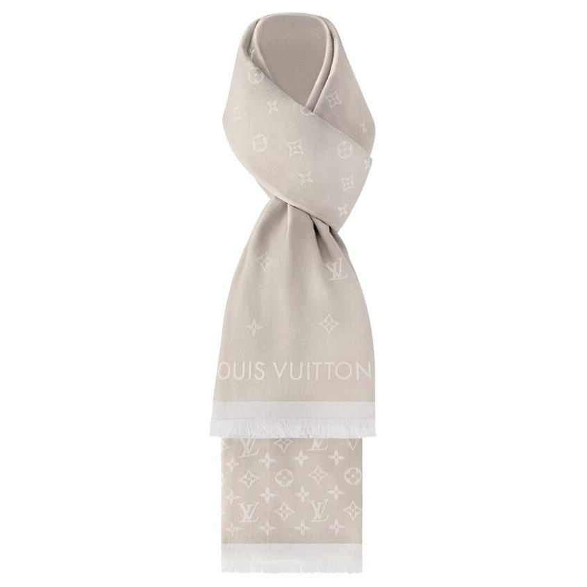Мужской шарф Louis Vuitton Monogram (серый)