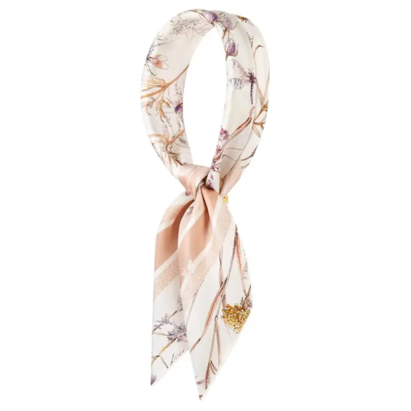 DIOR Mulberry Silk Scarves Unisex Beige