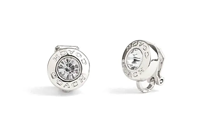 COACH Copper Stud Earrings Women's Silver