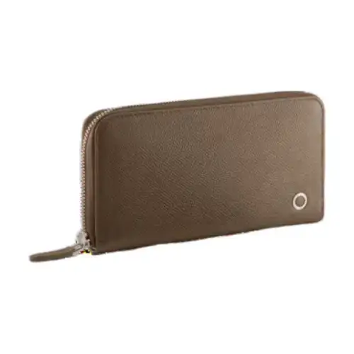 BVLGARI Leather Wallet Large Men's Brown