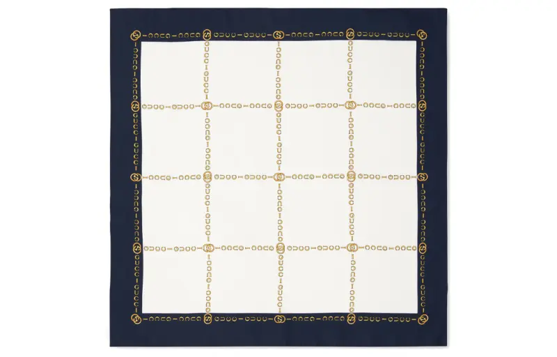 Gucci Interlocking G Gucci chain silk pocket square
