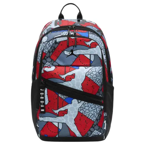 Jordan Polyester Backpack Unisex Blue & Red & Black