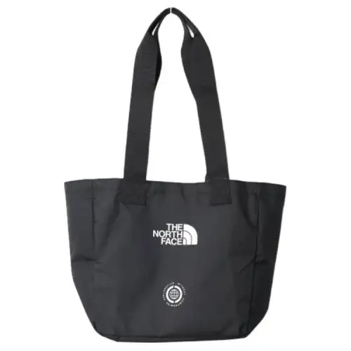 The north face, black one-shoulder bag for men and women, with your logo imprint, polyester, for beloved