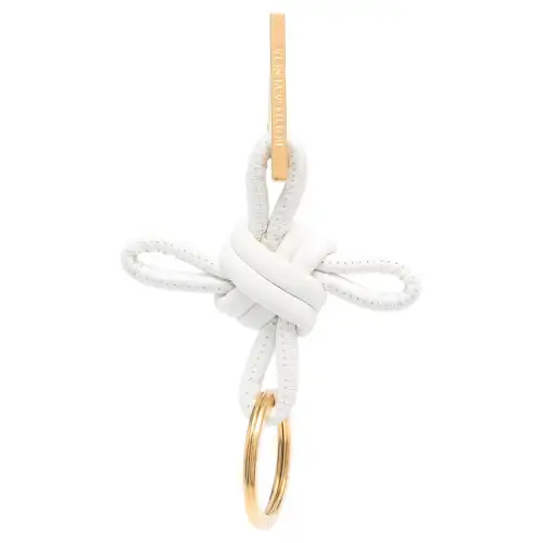 Bottega Veneta Lambskin Keychains Women's White