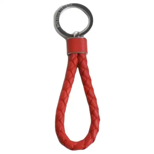 Bottega Veneta Lambskin Keychains Men's Red