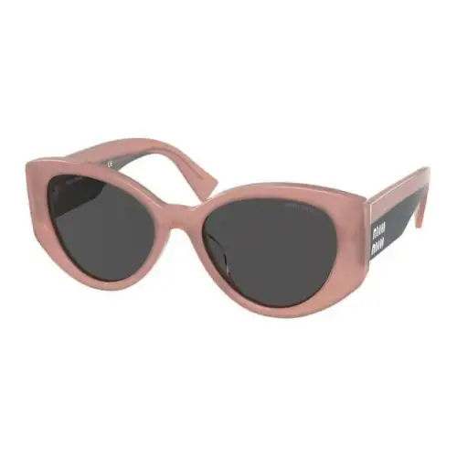 MIU MIU Acetate Oval Sunglasses Women's Pink