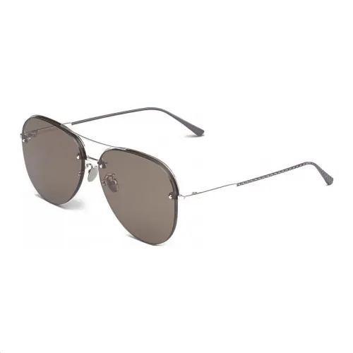 Bottega Veneta Metal Aviator Sunglasses Women's Silver