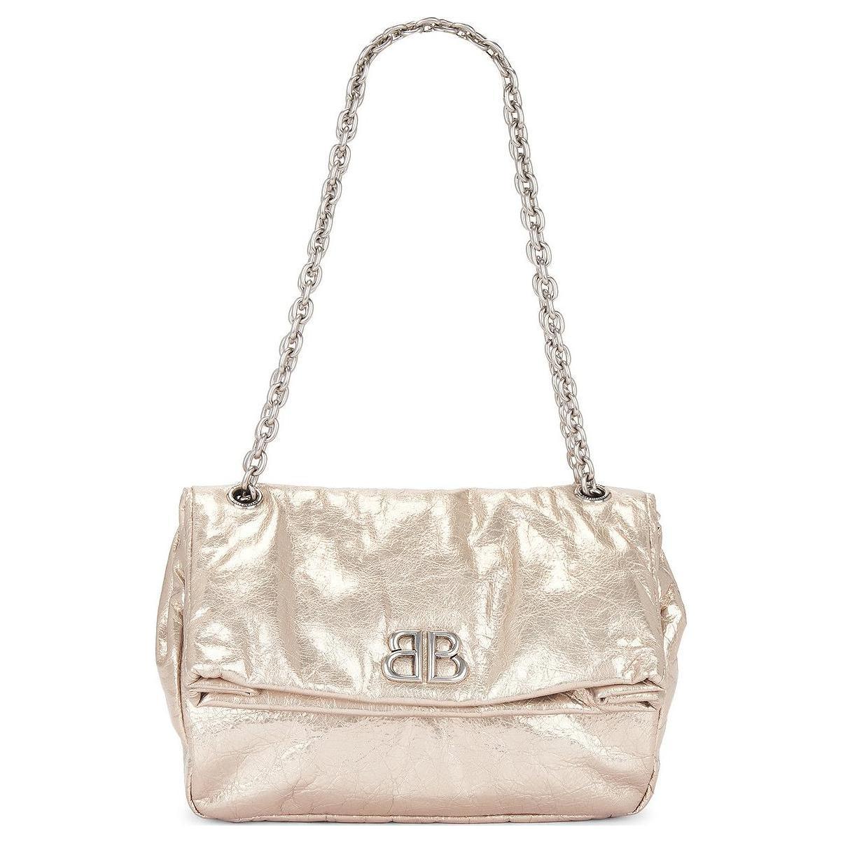 Женская сумка Balenciaga MONACO BB (бежевая)