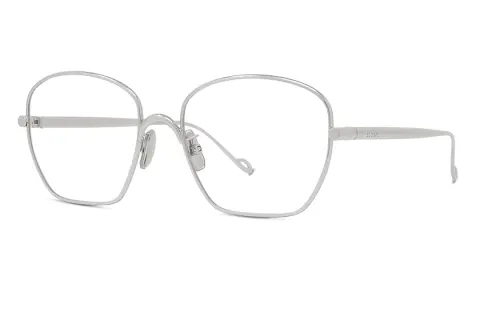 LOEWE Metal Square Eyeglass Frames Unisex Silver