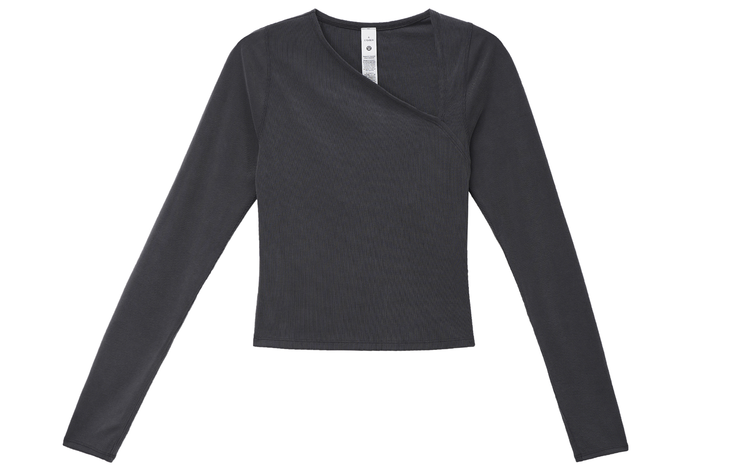 Lululemon Soft Ribbed Yoga T Shirts Women’s Asymmetrical Collar Moderate