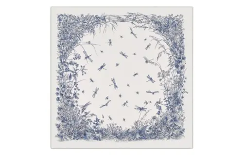 DIOR Silk Scarves Women's White