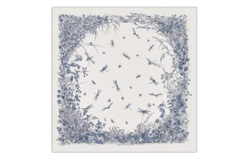 DIOR Silk Scarves Women's White