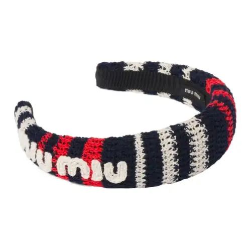 MIU MIU Logo-appliqué Crochet Headand