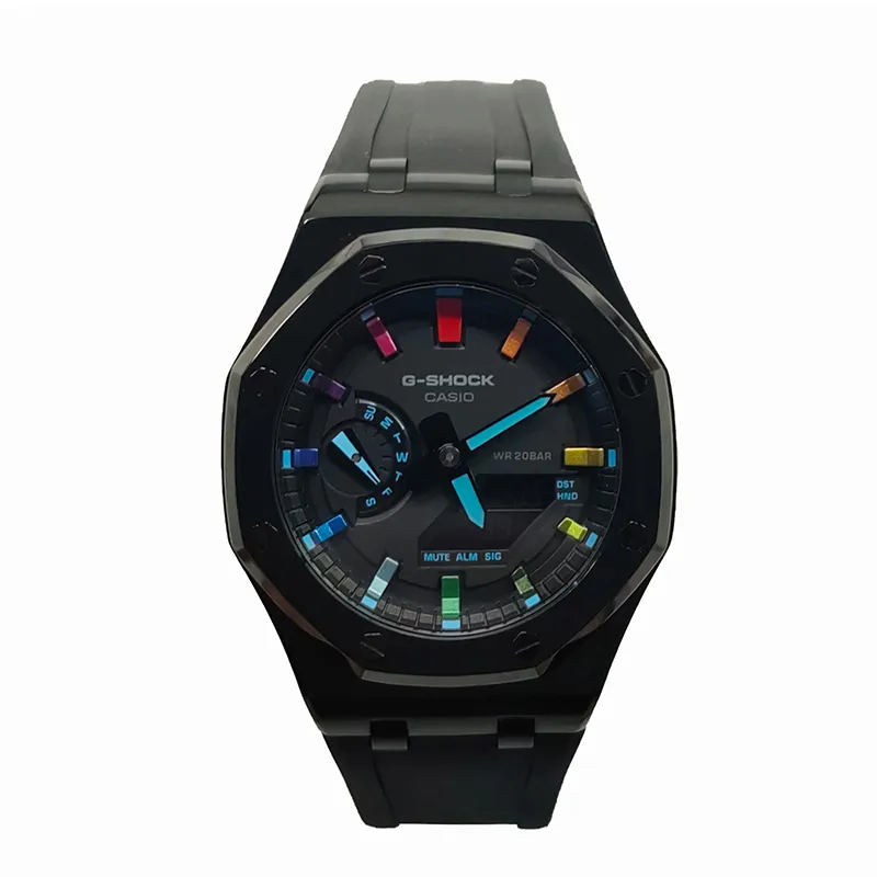 CASIO Men Liquid Crystal/Analog Dual Display Series 44mm Black Watch
