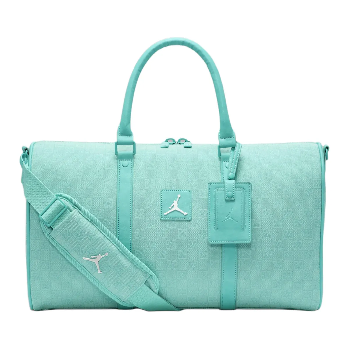 Jordan Polyester One Shoulder Crossbody Gym Bag Medium Unisex Blue Green Blue