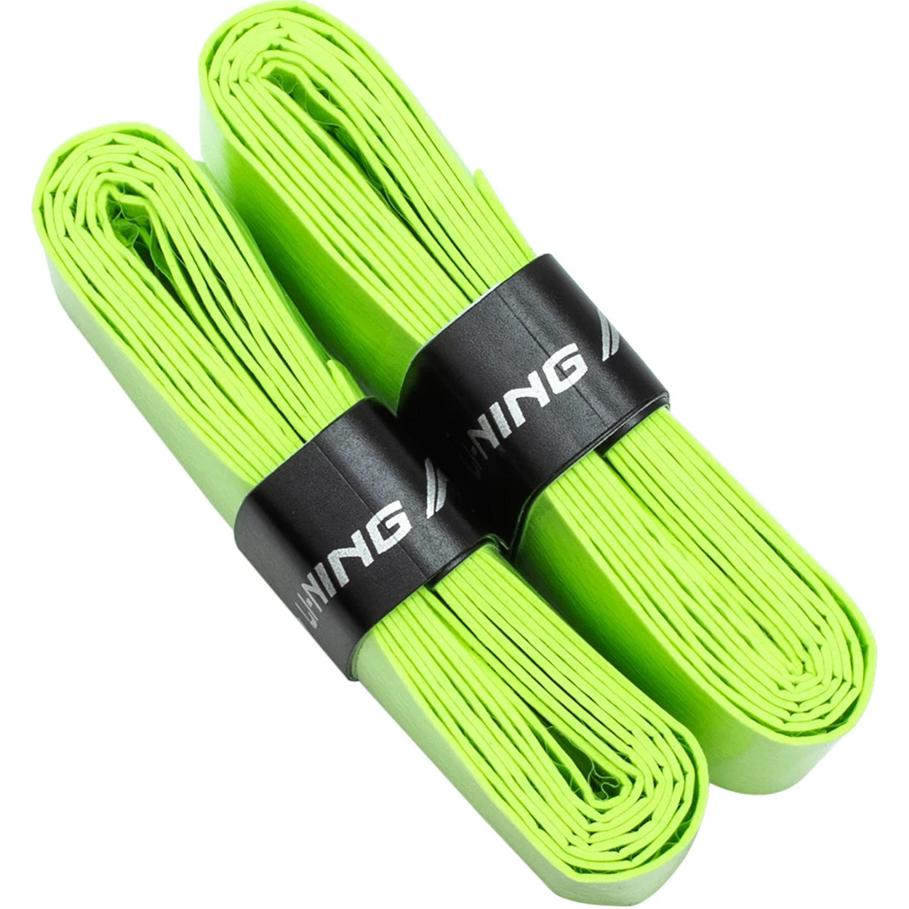 Li Ning Badminton Grip Tapes Green Polyurethane Ball Court Thin 5 Pack