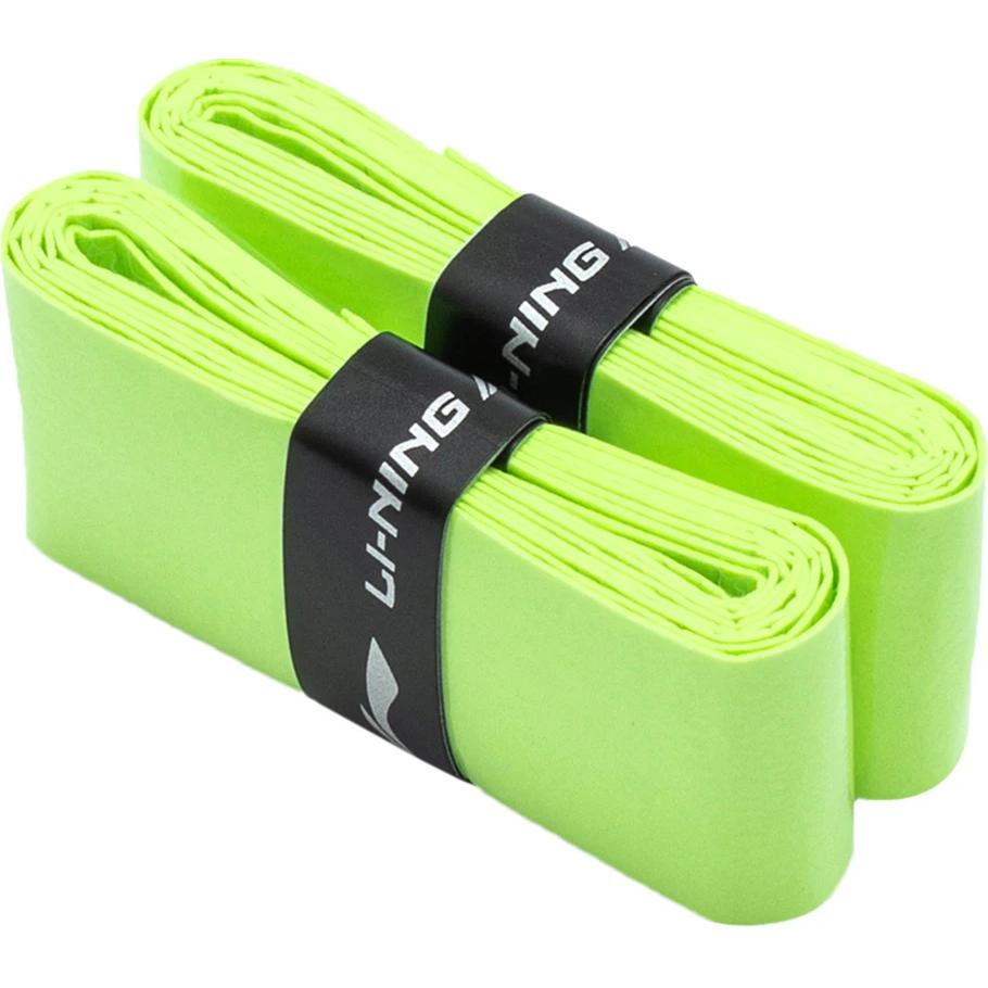 Li Ning Badminton Grip Tapes Green Polyurethane Ball Court Thin 5 Pack