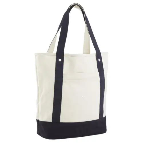 PUMA Fabric Handbag, Shoulder Bag Regular Unisex Ecru & Dark Blue