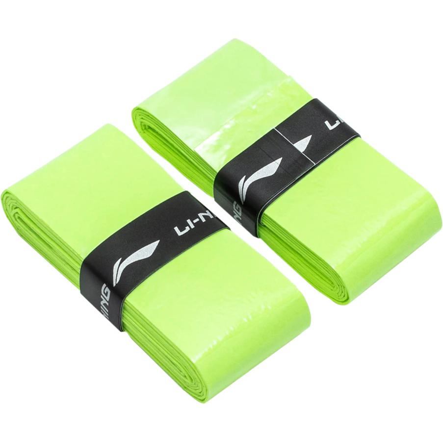 Li Ning Badminton Grip Tapes Green Polyurethane Ball Court Thin 5 Pack
