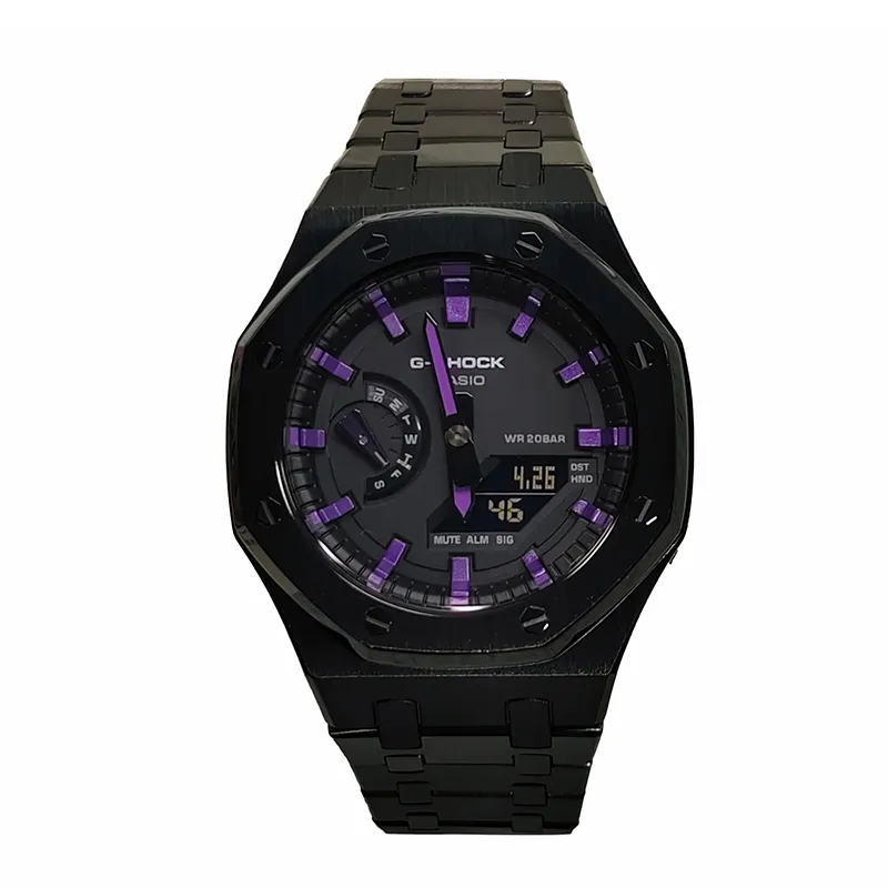 CASIO Men Liquid Crystal/Analog Dual Display Series 44mm Black Watch
