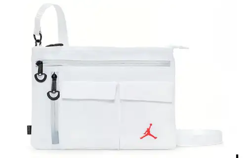 Jordan Polyester Messenger Bag, Shoulder Bag, Crossbody Bag Regular Men's White
