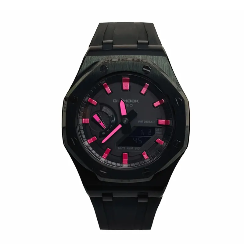 CASIO Men Liquid Crystal/Analog Dual Display Series 44mm Black Watch