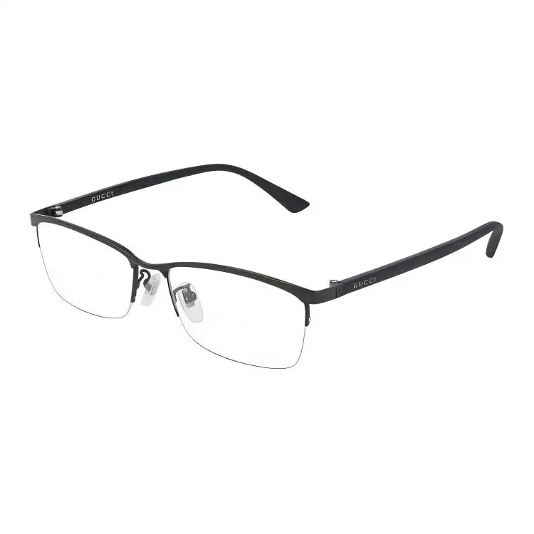 GUCCI Browline Eyeglass Frames Men's Black
