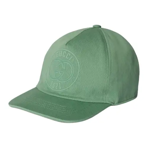 GUCCI Cotton Fabric Baseball Caps Kids' Green