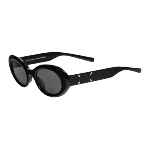 Maison Margiela Acetate Oval Sunglasses Women's Black