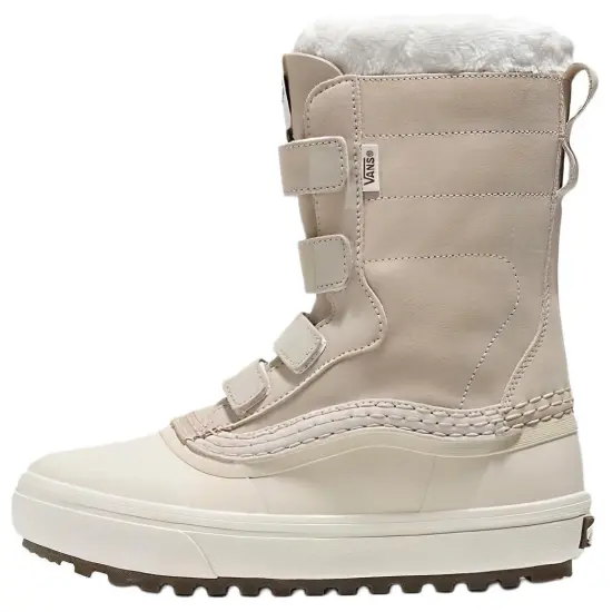 Vans Mte Wear Resistant Slip Resistant Knee High Snow Boots Unisex Beige