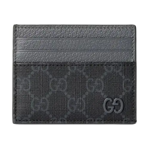 GUCCI Supreme Canvas Card Holder Card Holder Unisex Black