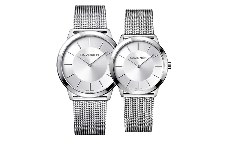 CALVIN KLEIN Wrist Watch Quartz Movement Stainless Steel Strap 40mm&35mm Silver Dial Unisex 50m Water Resistant