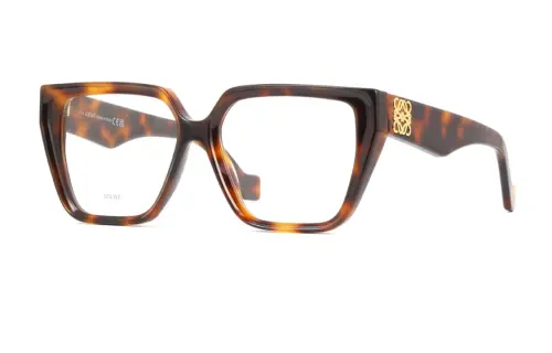 LOEWE Acetate Irregular Shape Eyeglass Frames Men's Tortoiseshell