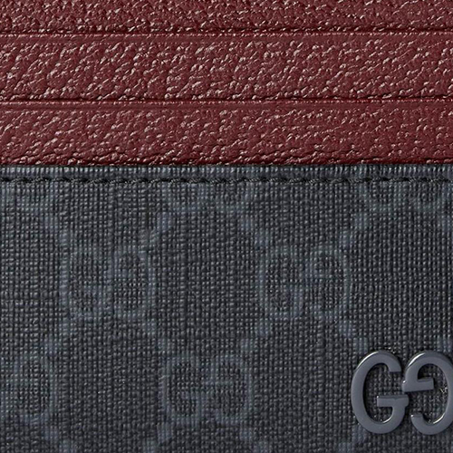 Кредитница Gucci Logo (черно-бордовая) — фото 5