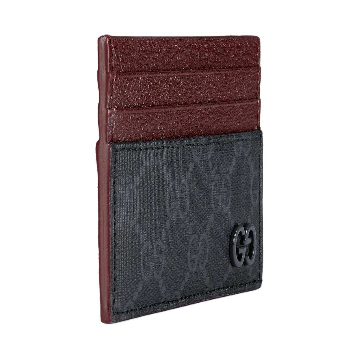 Кредитница Gucci Logo (черно-бордовая) — фото 2