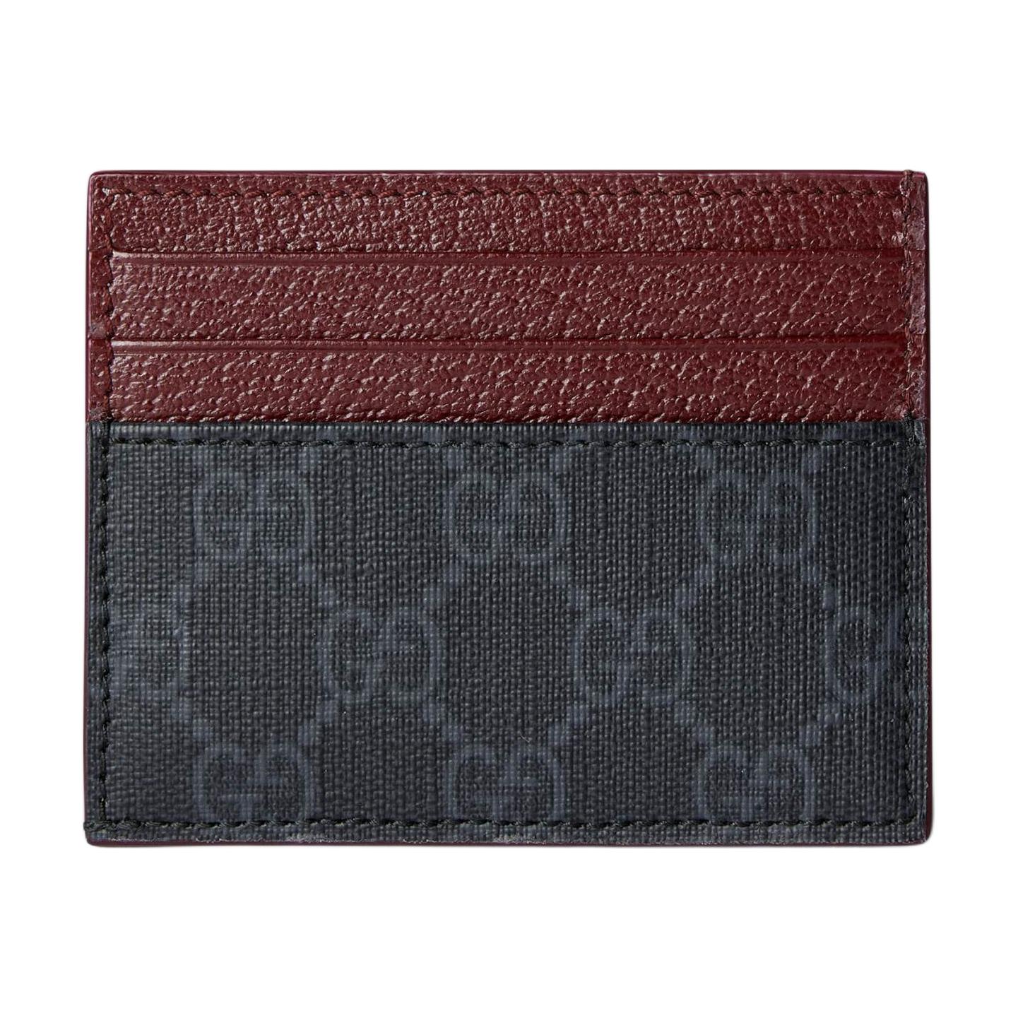 Кредитница Gucci Logo (черно-бордовая) — фото 3