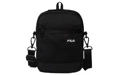 FILA Nylon Shoulder Bag, Crossbody Bag Regular Unisex Black