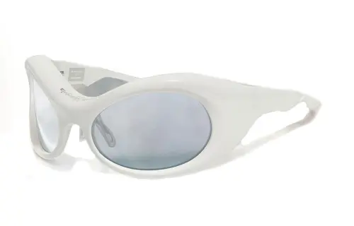 Maison Margiela Acetate Irregular Shape Sunglasses Women's White