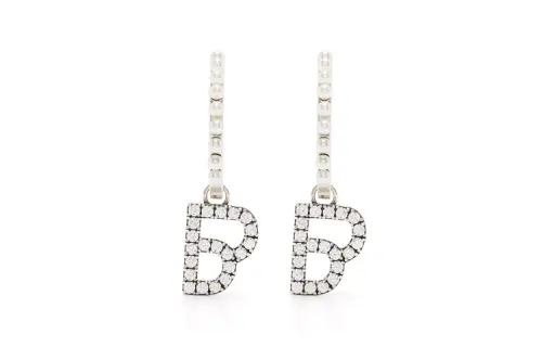 Bapy By *A BATHING APE ® Logo pendant Hoop Earrings