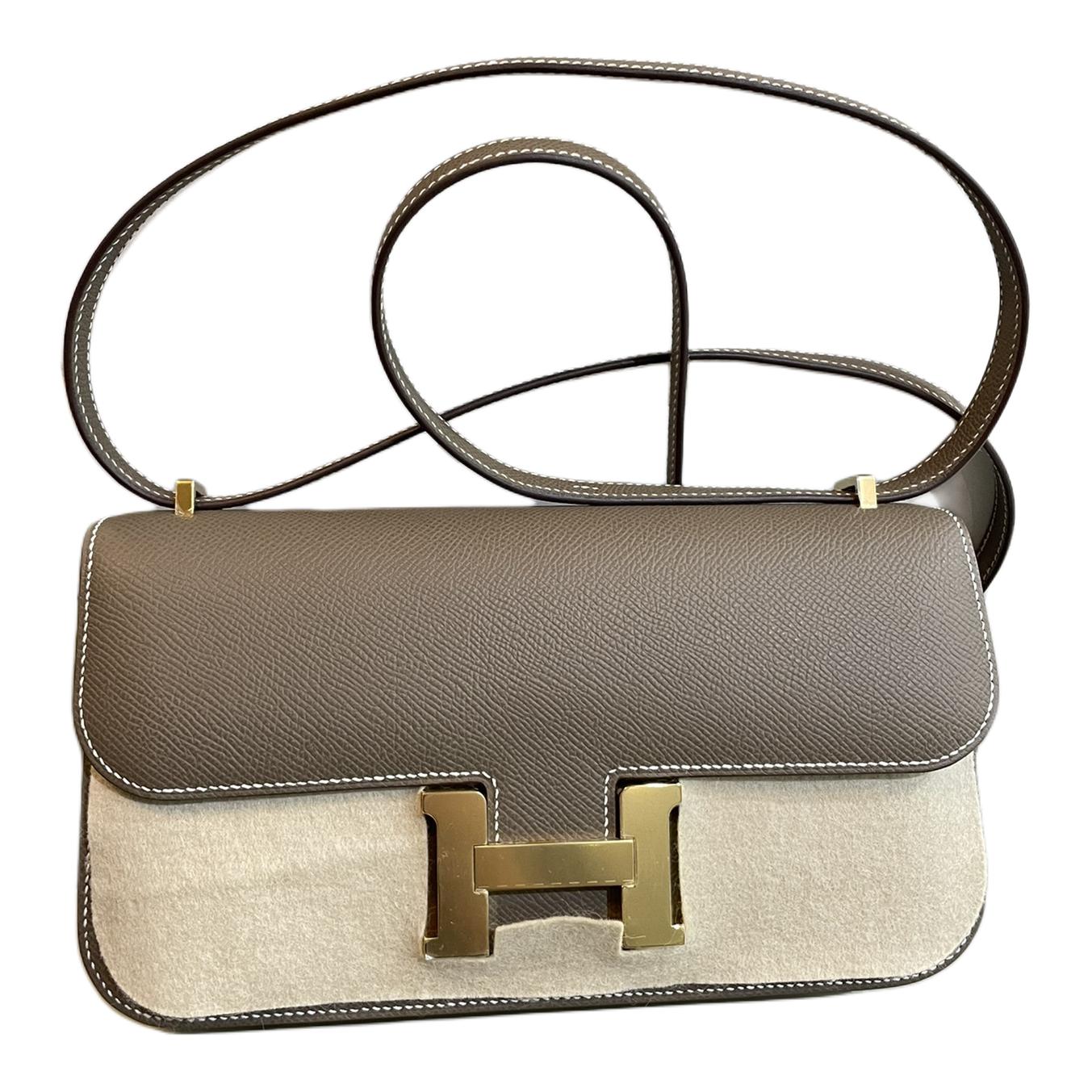 Женская сумка Hermes Constance 24 (серо-коричневая)