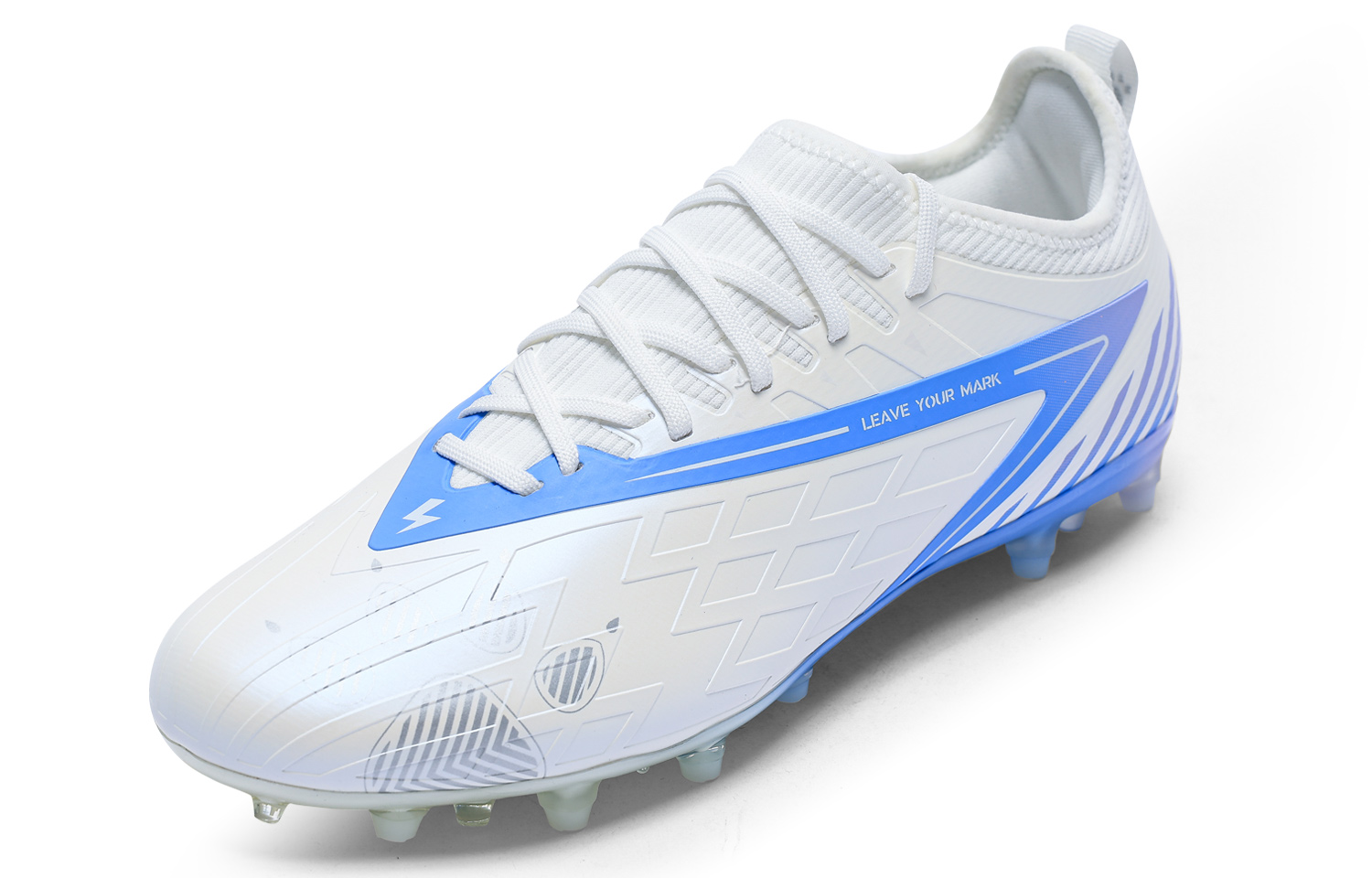 KELME Shadow 1.5 MG Multi Ground Cushioning Coverage Support Soccer Shoes Unisex White Blue
