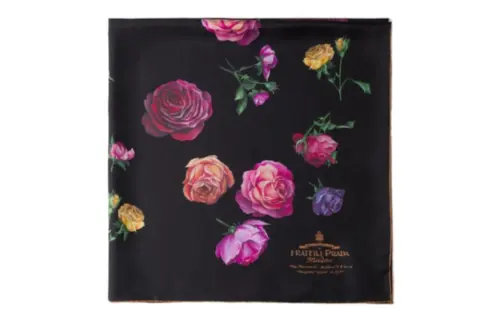 PRADA Fabric Knit Scarves Women's Black