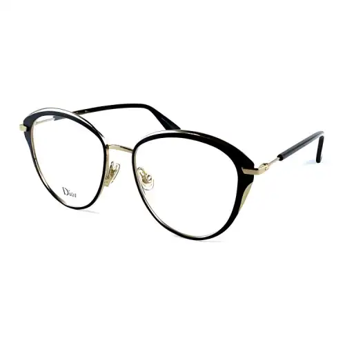 DIOR Cat Eye Eyeglass Frames Unisex Black