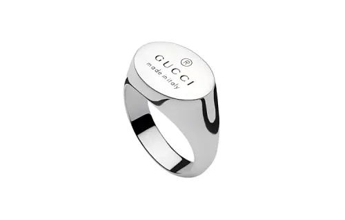 GUCCI Trademark 925 Sterling Silver Rings Unisex Silver