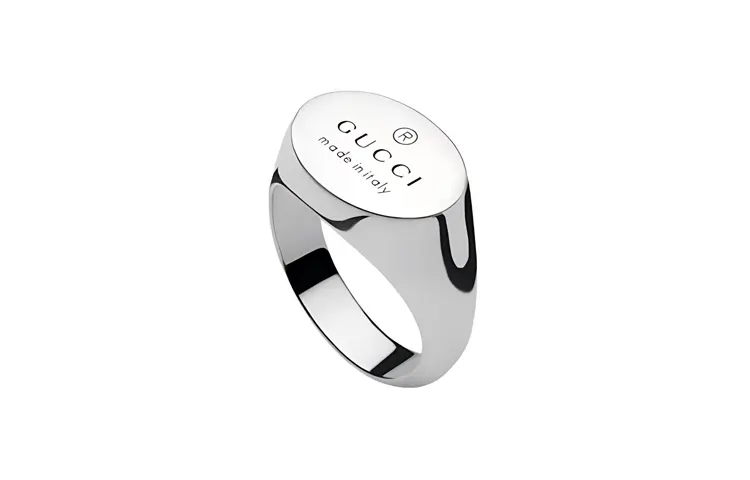 GUCCI Trademark 925 Sterling Silver Rings Unisex Silver
